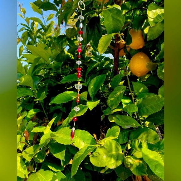 Red crystal sun catcher - Picture 7 of 11